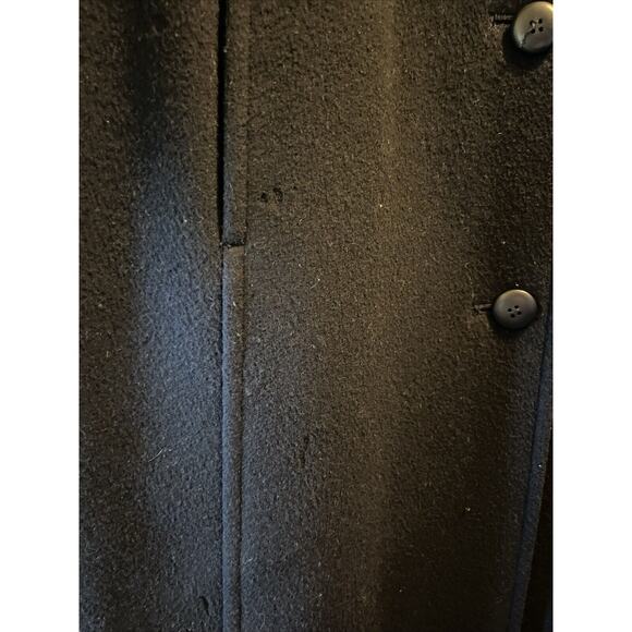 Pendleton Vintage Womens Sz 10 Virgin Wool Black Trench Coat 5 Button LS Outdoor - Picture 7 of 16